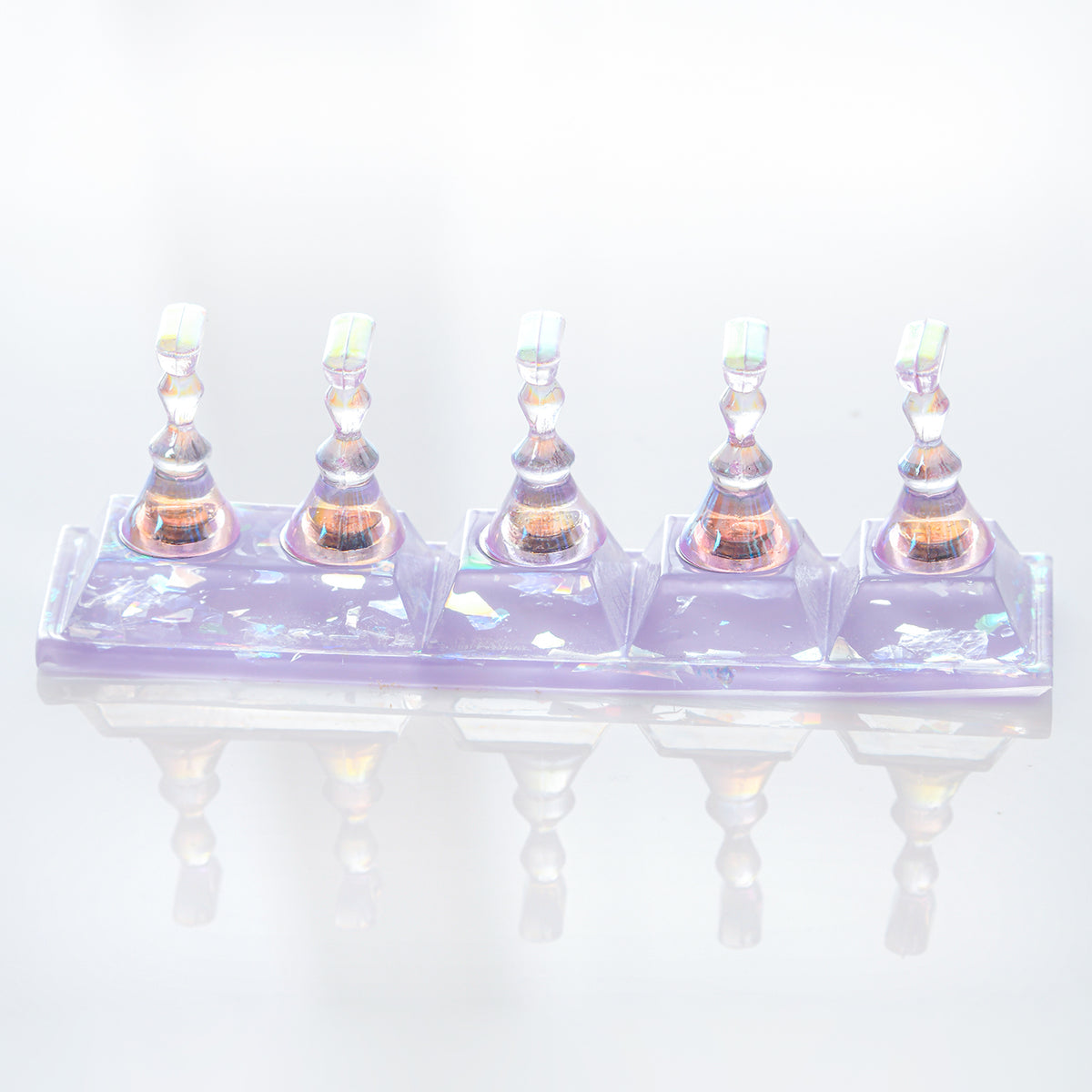 Support pour capsules Violet transparent - Tips holder - Ongles Pro