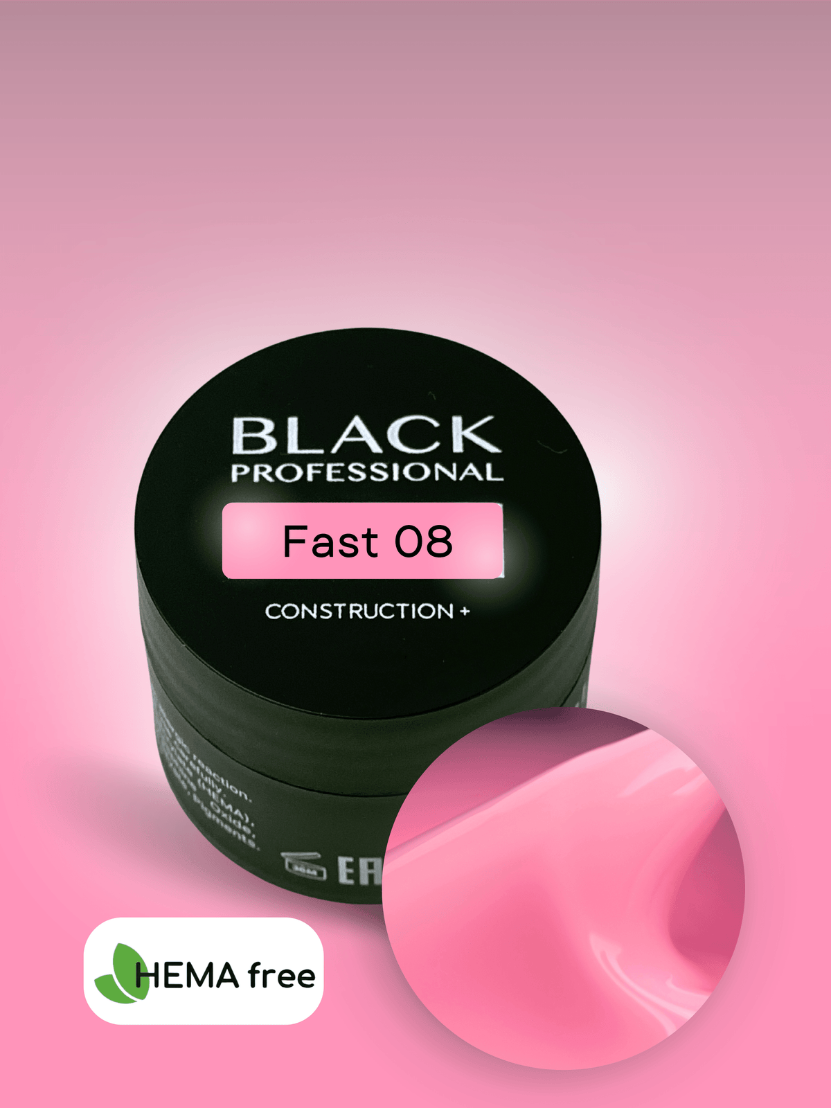 Gel Black Fast 08 Sans HEMA 15 ml - ONGLES PRO