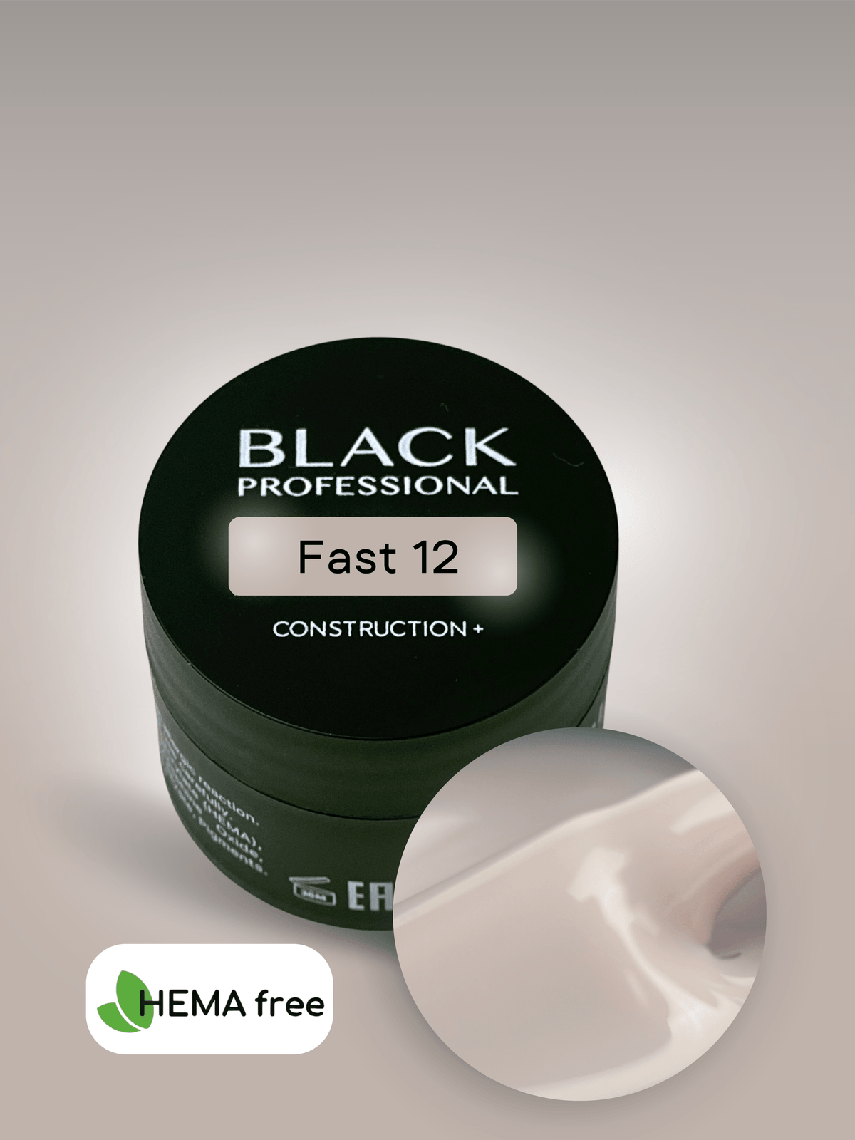 Gel Black Fast 12 Sans HEMA 15 ml - ONGLES PRO