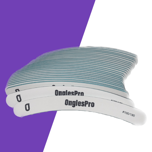 Lime Boomerang OnglesPro #100/180 par 25 - ONGLES PRO