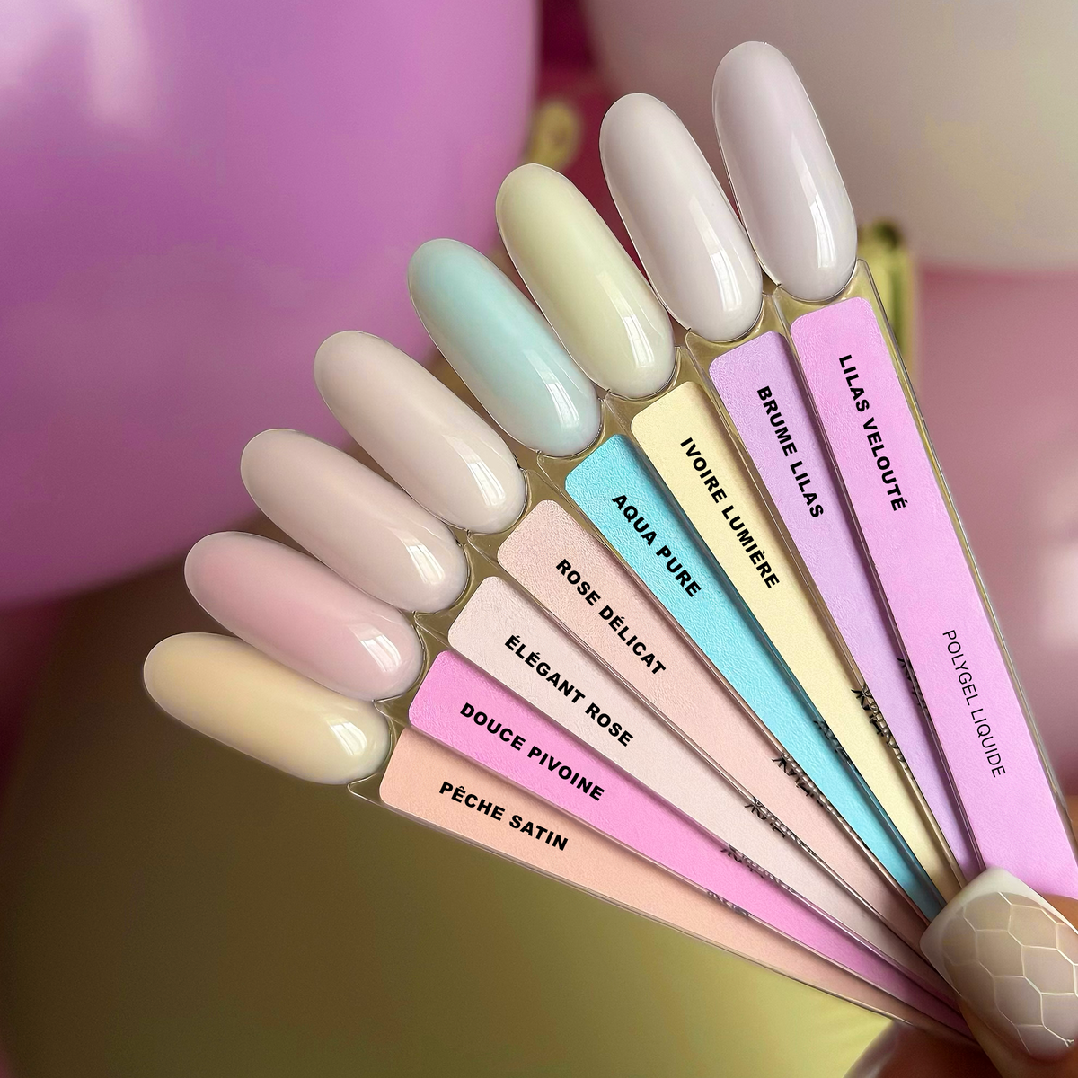 pastels polygels liquides ongles pro albi