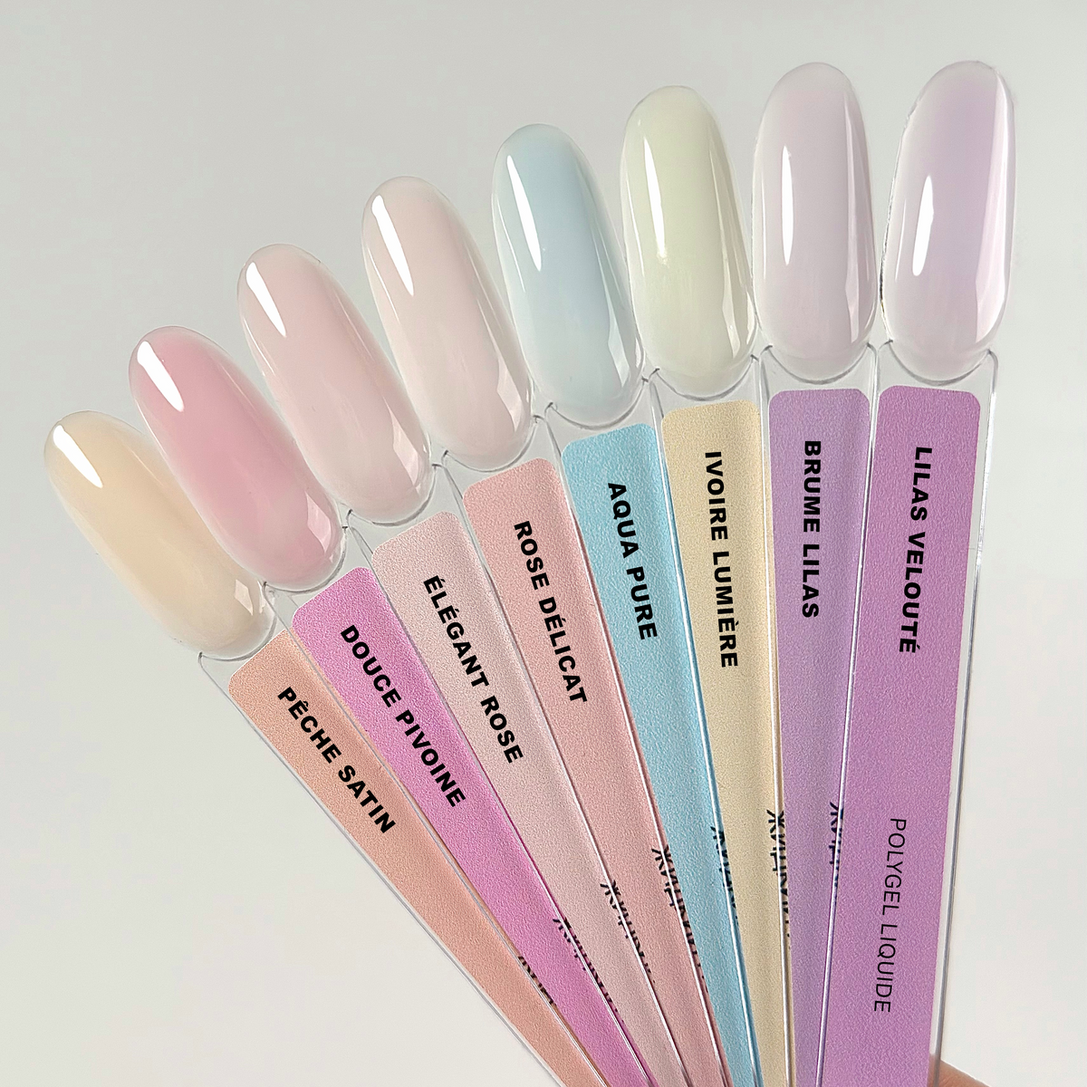 pastels polygels liquides ongles pro albi
